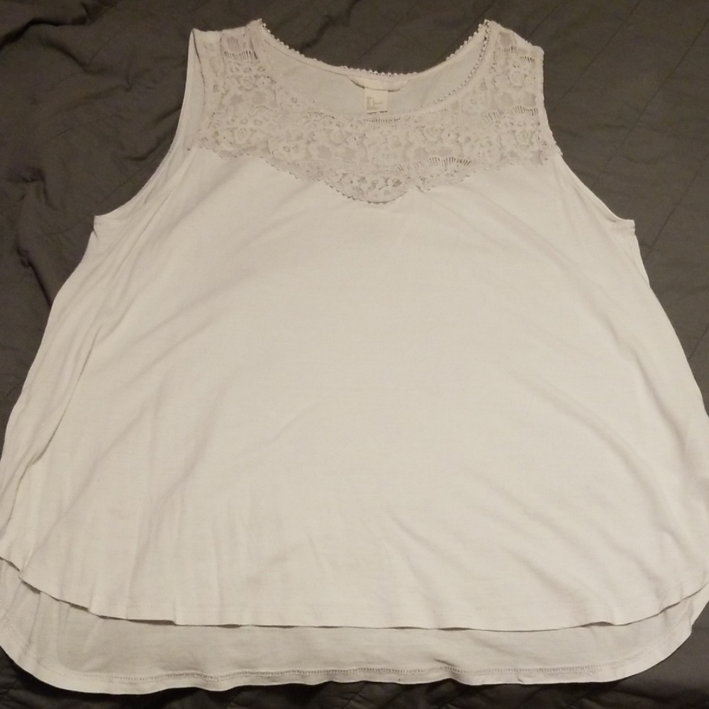 H&M Tank Top, Large, White - Picture 1 of 4